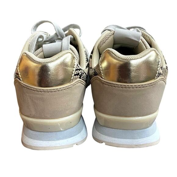 Vintage Havana Queen Leather Suede Women's Sneakers 8.5 White Gray Lace Up Shoes - Picture 6 of 10